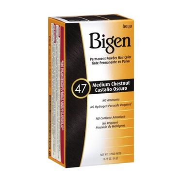 Bigen Permanent Powder Hair Color – Medium Chestnut 47 – 0.21 oz - ANNS BEAUTY SUPPLY
